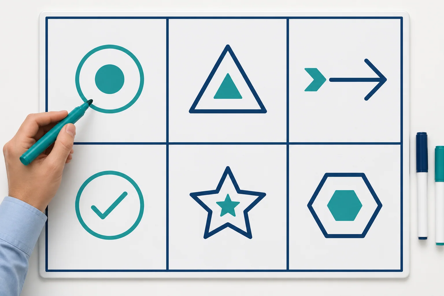 Visual representation of the 6 OET writing assessment criteria areas