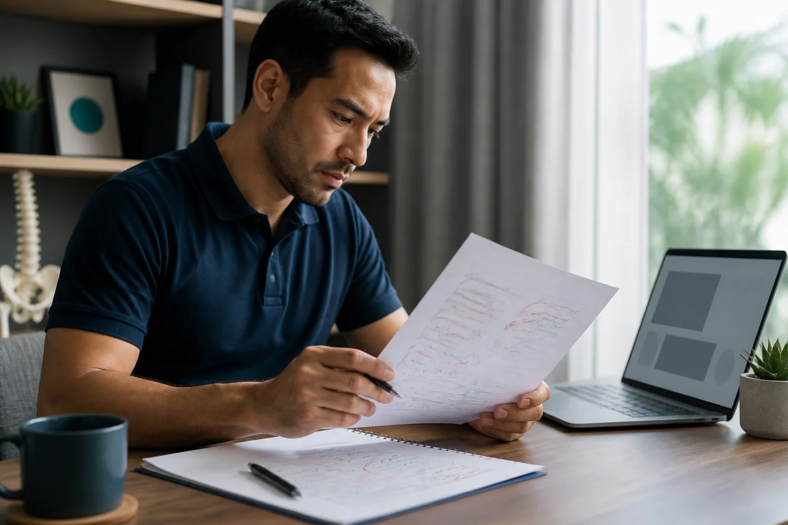 International physiotherapist preparing for OET Writing exam