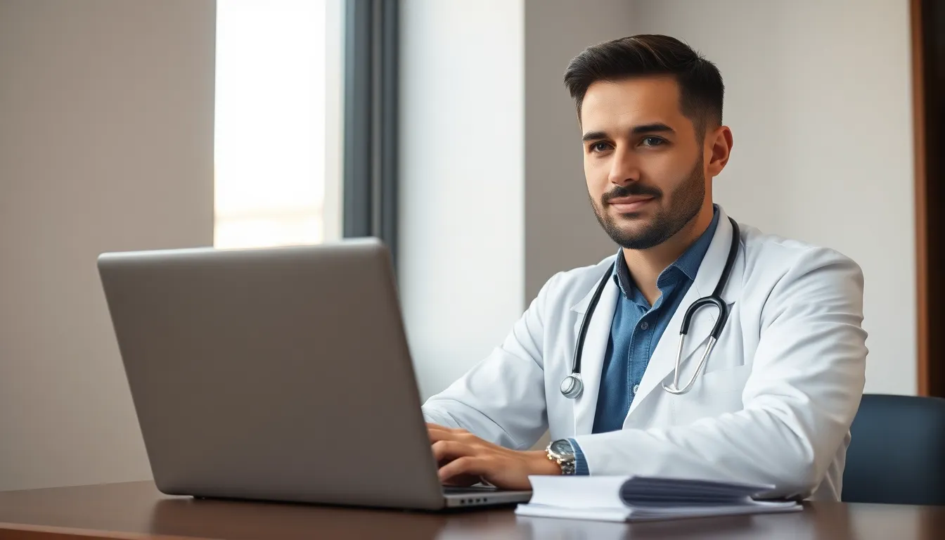 Healthcare professional studying OET writing correction feedback