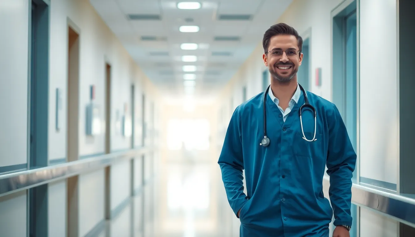 Healthcare professional celebrating OET writing success